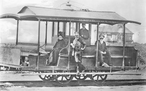 An electric motor-driven car of San Diego Electric Rapid Transit, 1885-1888