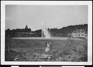 A view of a city reservoir, Astoria, Oregon