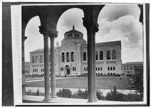 Exterior view of the Lawrence Clark Powell Library at the University of California at Los Angeles, June 12, 1929