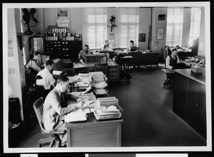 Interior view of Department of Public Works, showing Mr. Meyer's office