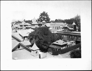 General view of the Winchester "Mystery" House, Santa Clara, California, 1923