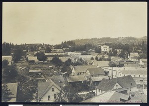 Birdseye view of Nevada City, 1907