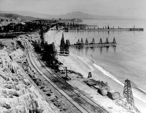 Oil Wells near Summerland, California, 1930