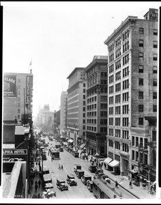 View of Hill Street looking from Fourth Street, Los Angeles, ca.1928-1930