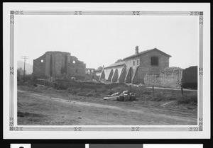 View of the reconstruction of Mission San Juan Capistrano (under Reverend John O'Sullivan)