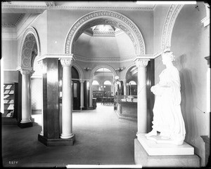 Interior view of the Pomona Public Library, ca.1900