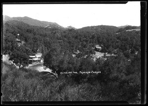 Birdseye view of the Outside Inn in Topanga Canyon, ca.1920