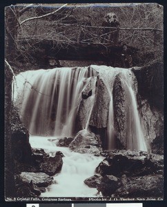 View of Crystal Falls (Number 8?) in Congress Springs, ca.1900