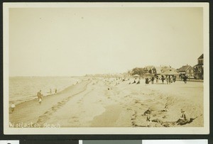 People at Wollaston Beach, ca.1900