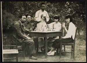 Eileen Chang with her father, mother, aunt and two nephews