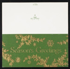 Holiday card from Eileen Chang to C.T. Hsia, ca. 1969