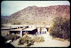 Taliesin West patio & cottages, Arizona, 1938-1942