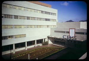 CBS office wing & theatre entrance, Hollywood, Calif., 1938