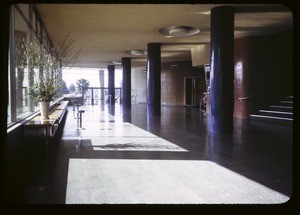 CBS main lobby (looking toward entrance doors), Hollywood, Calif., 1938