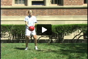 A young female soccer player wedging inside right foot