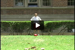 A young male soccer player cutting outside the right foot