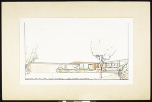 Architectural sketch of a Residence for Mr. & Mrs. Oscar Cummins