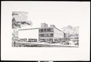 Artist's rendering of an unidentified building