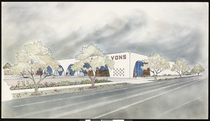 Artist's rendering of a Vons Supermarket