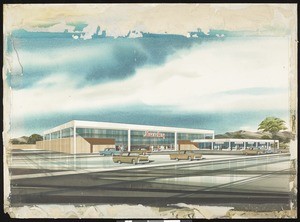 Artist's rendering of a Lucky Supermarket