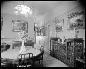 Breakfast nook, Doheny Mansion, Chester Place, Los Angeles, Calif., 1933