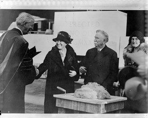 Doheny Memorial Library cornerstone laying, Los Angeles, Calif., 1931