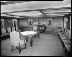 Drawing room, steam yacht Casiana, ca. 1916-1939
