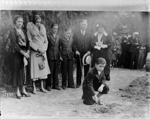 Doheny Memorial Library groundbreaking, Los Angeles, Calif., 1931