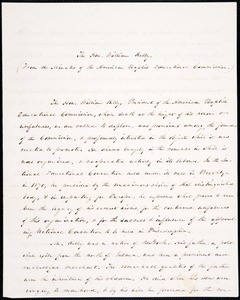 American Baptist Educational Commission, letter, 1872 Feb. 9, to Elizabeth S. Parr Kelly