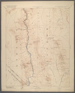 Arizona-Nevada-California. Camp Mohave quadrangle (60'), 1892 (1920)