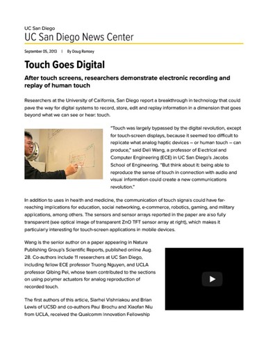 Touch Goes Digital