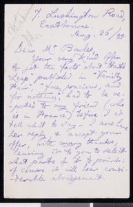 Lewis Carroll, letter, 1885-08-26, to T.G. Bowles