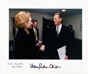 Dr. Scott Hitt with Hillary Rodham Clinton