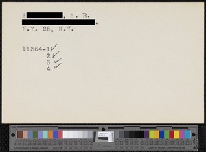 A. B., letters (1958/1961)