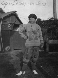 Dorothy Putnam in football gear
