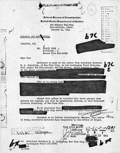 Federal Bureau of Investigation (FBI). Spanip documents, January-March 1944