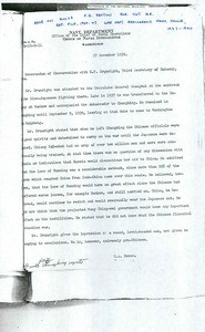 Naval Attaché. Memorandum of conversation with E. F. Drumright, Third Secretary of Embassy, 1939