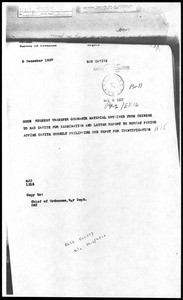 Asiatic Fleet. Memo regarding transfer of captured Chinese ordinance, 1937