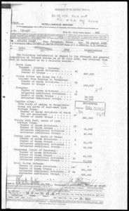 Asiatic Fleet. Report on strength and disposition of the Chinese Army, August 1938