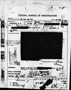 Federal Bureau of Investigation (FBI). Spanip documents, March-October 1944