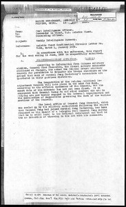 U.S. Marines (Peiping). Weekly Intelligence Report. 1933, June