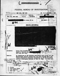 Federal Bureau of Investigation (FBI). Spanip documents, May-June 1943