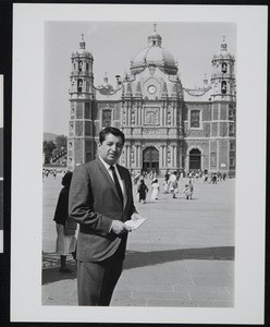 Ruben Salazar in Zocalo, the Plaza de la Constitucion (Constitution Square) in Mexico City, 1966-1968