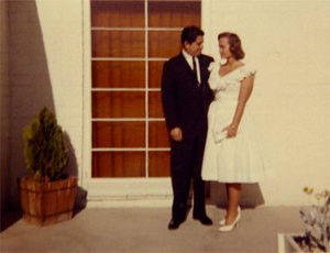 Ruben Salazar marries Sally Robare, Las Vegas, NV, 1960