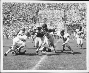 Interception by USC football player Johnny Williams against Washington state, 1951