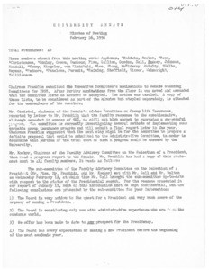 USC Faculty Senate minutes, 1958-02-26
