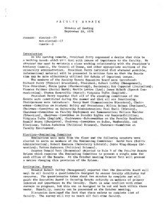 USC Faculty Senate minutes, 1974-09-18