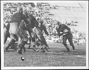 USC football players during a game