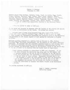 USC Faculty Senate minutes, 1954-02-17