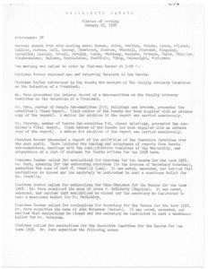 USC Faculty Senate minutes, 1958-01-15